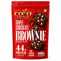 Triple Chocolate • 44g Protein • Sugar Free High Protein Brownies Bites • 100g