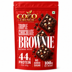 Triple Chocolate • 44g Protein • Sugar Free High Protein Brownies Bites • 100g