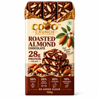 Roasted Almonds (Kashmiri) • 28g Protein • Sugar Free Dark Chocolate Bar • 100g